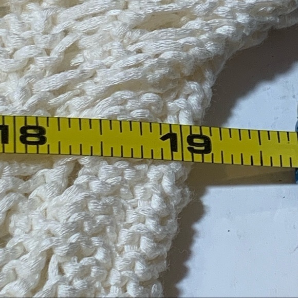 Loft Cream Crotched V-neck Top S - Picture 7 of 8